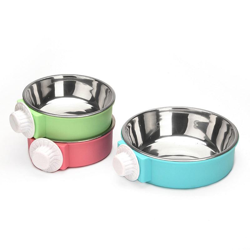 Stainless Steel Pet Food Feeder Hanging Food Dispenser For Dog And Cat