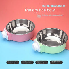 Stainless Steel Pet Food Feeder Hanging Food Dispenser For Dog And Cat