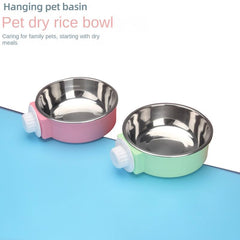 Stainless Steel Pet Food Feeder Hanging Food Dispenser For Dog And Cat