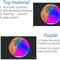 2pcs Luminous Dog Balls Flashing Elastic Balls Interactive Pet Toys