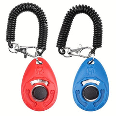 2pcs Dog Training Clicker With Wrist Strap Durable Lightweight Easy To Use