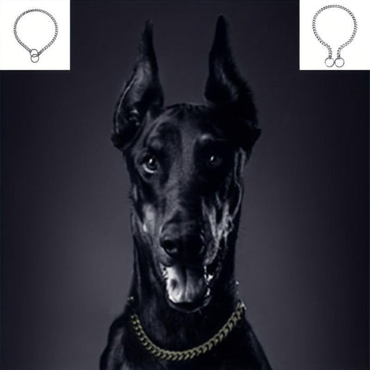 Adjustable Dog Chain Collar for Training - P Chain Dog Collar