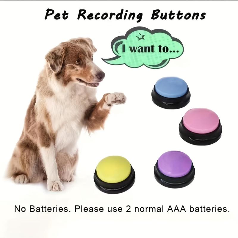 4pcs Pet Communication Button Voice Recording Dog Talking Button