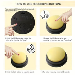 4pcs Pet Communication Button Voice Recording Dog Talking Button