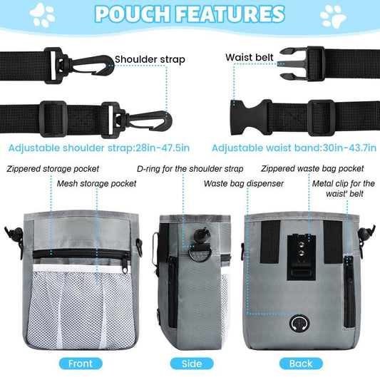Dog Clicker Training Kit with Pet Treat Pouch Bag