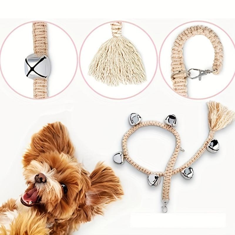 Dog Doorbell Handwoven Cotton Rope Bell for Potty Training