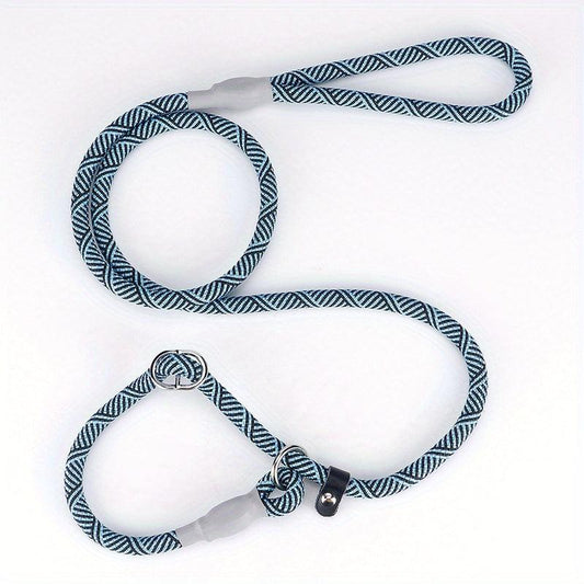 Heavy Duty Striped Dog Slip Lead Leash - No Pull Pet Training Leash
