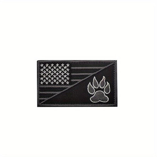 USA Flag Embroidered Dog Patch - Tactical Hook & Loop Fastener