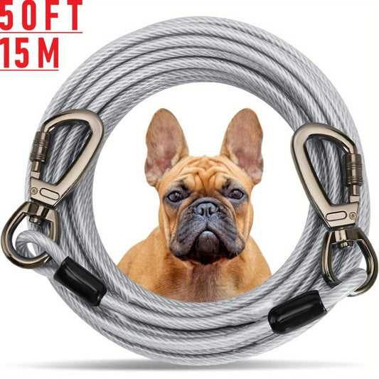15M Reflective Steel Cable Dog Leash for Dogs Up To 113 4 KG