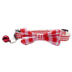 Plaid Bow Tie Collar for Cat & Dog, Adjustable Small Dog Collar