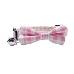 Plaid Bow Tie Collar for Cat & Dog, Adjustable Small Dog Collar