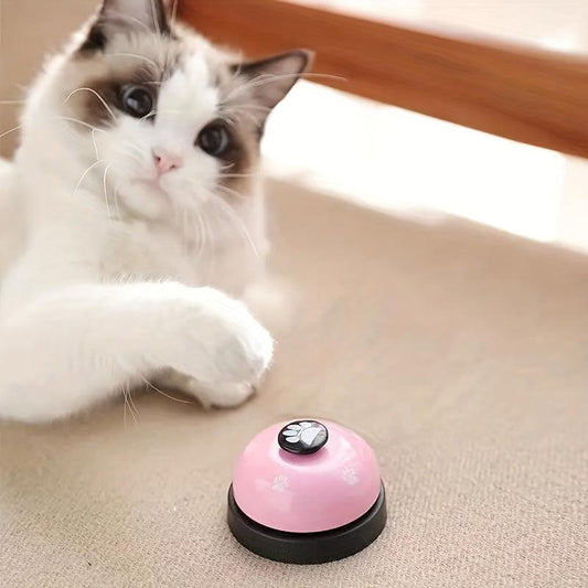 Pet Training Bell Footprint Printed Dinner Bell Dog Training Bell