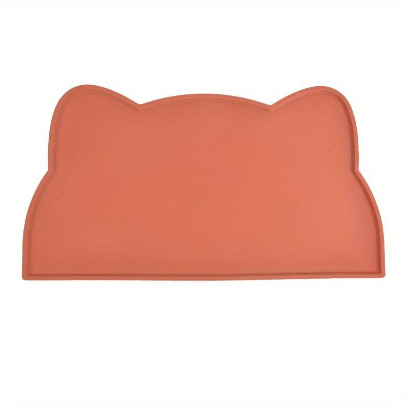 Cat Head Silicone Placemat Non Slip Leak Proof Cat Bowl Mat