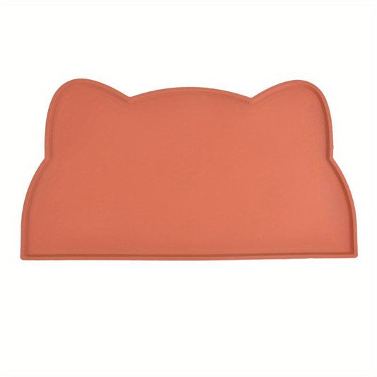 Cat Head Silicone Placemat Non Slip Leak Proof Cat Bowl Mat