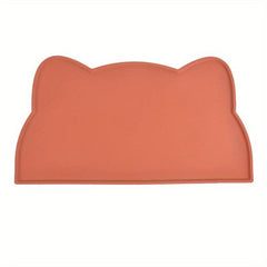 Cat Head Silicone Placemat Non Slip Leak Proof Cat Bowl Mat