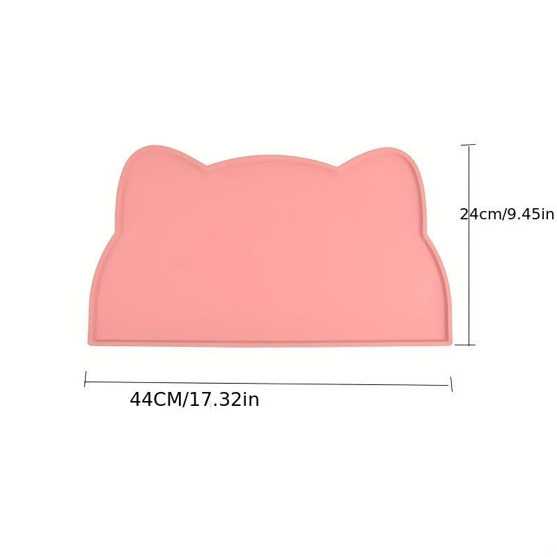 Cat Head Silicone Placemat Non Slip Leak Proof Cat Bowl Mat