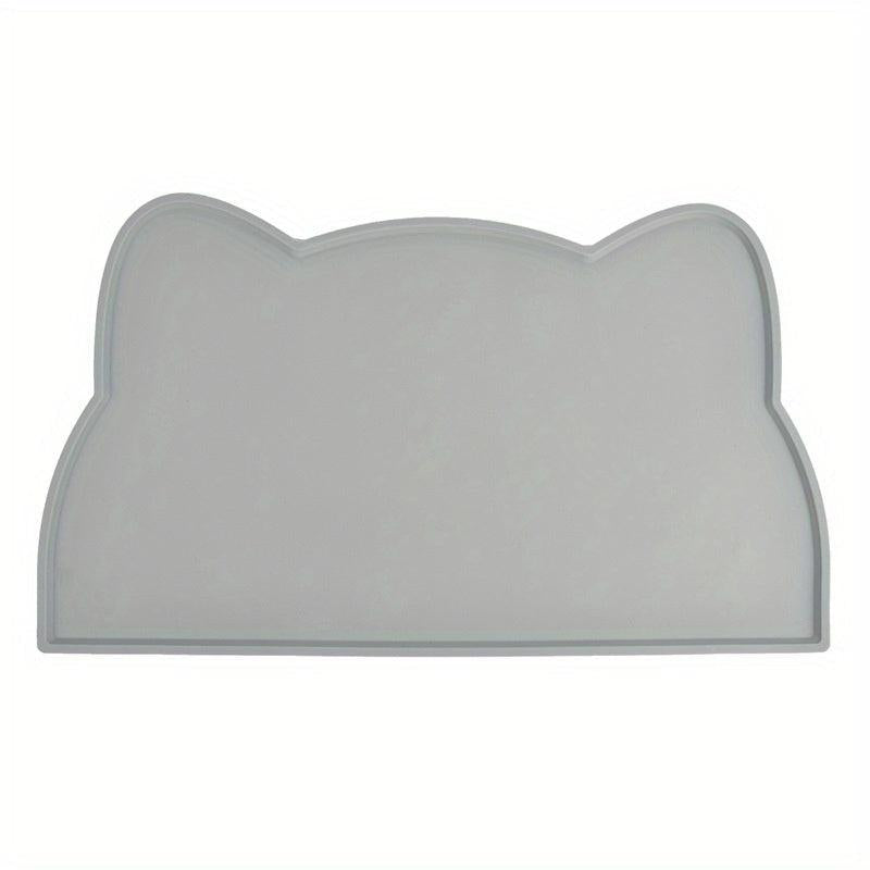 Cat Head Silicone Placemat Non Slip Leak Proof Cat Bowl Mat