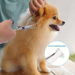 Pet Grooming Scissors Set with Safety Round Tip Stainless Steel Shears