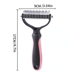 Double Sided Pet Grooming Tool for Shedding & Dematting Stainless Steel Dog Comb