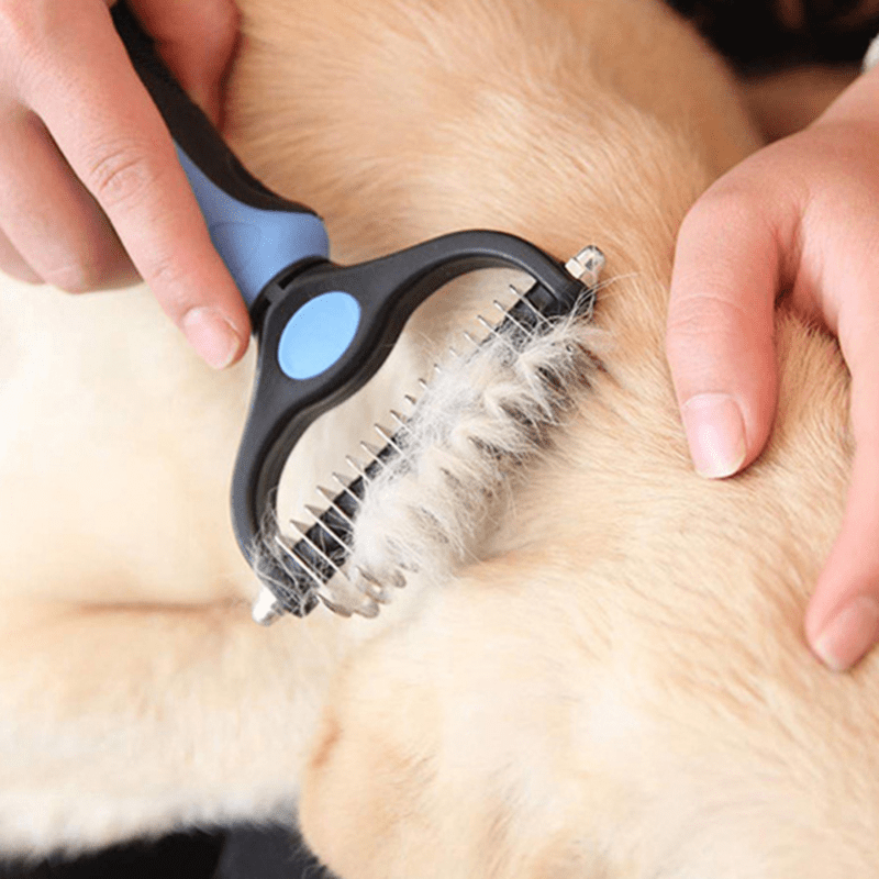 Double Sided Pet Grooming Tool for Shedding & Dematting Stainless Steel Dog Comb