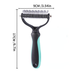 Double Sided Pet Grooming Tool for Shedding & Dematting Stainless Steel Dog Comb