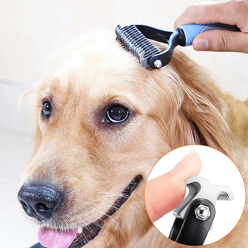 Double Sided Pet Grooming Tool for Shedding & Dematting Stainless Steel Dog Comb