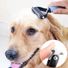 Double Sided Pet Grooming Tool for Shedding & Dematting Stainless Steel Dog Comb