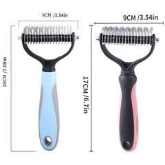 Double Sided Pet Grooming Tool for Shedding & Dematting Stainless Steel Dog Comb