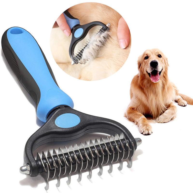 Double Sided Pet Grooming Tool for Shedding & Dematting Stainless Steel Dog Comb