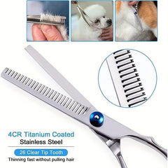 Pet Grooming Scissors - Round Head Stainless Steel Dog Hair Shears