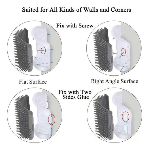 Cat Scratcher Cat Corner Rub Hair Massager