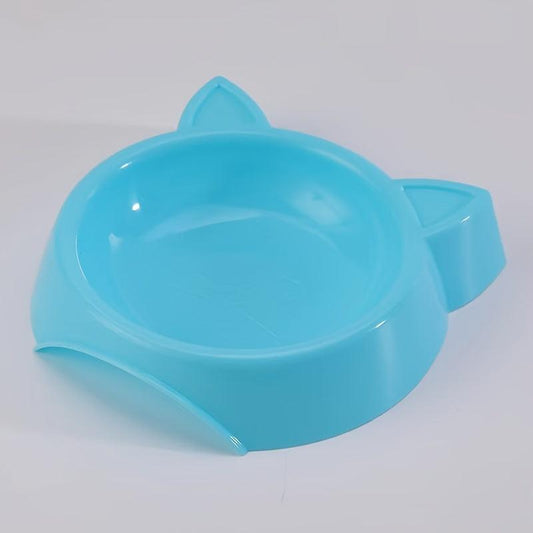 Plastic Cat Dog Bowl Anti Overturning Single Double Bowls For Food & Water