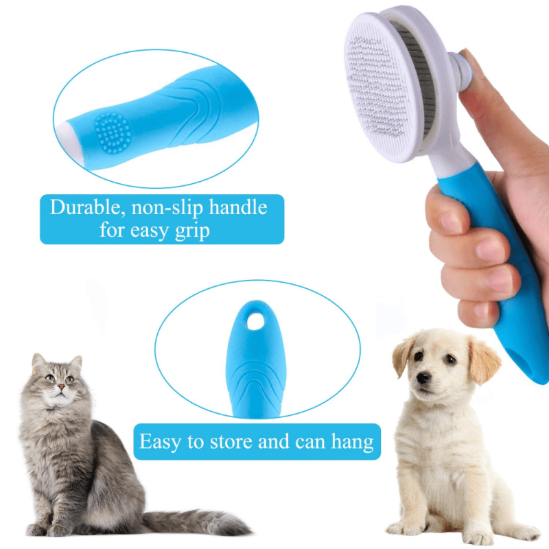 Pet Grooming Tool: Hair Removal Comb and Slicker Brush
