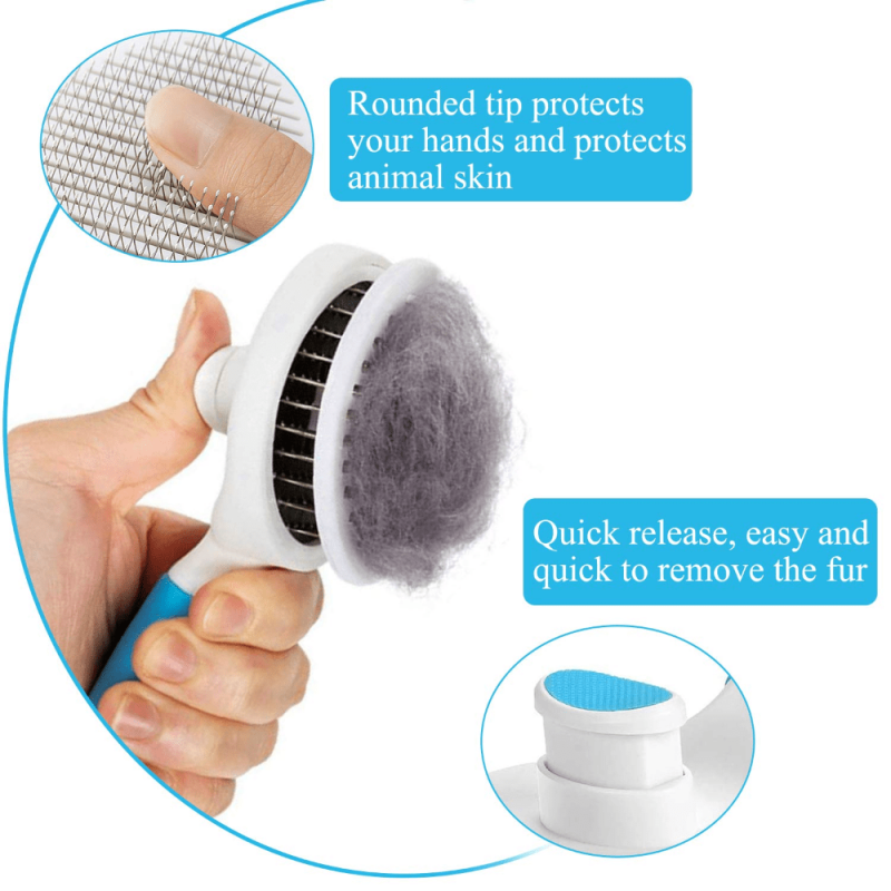 Pet Grooming Tool: Hair Removal Comb and Slicker Brush