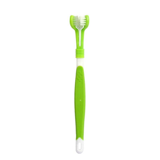 Pet Triple-Head Toothbrush for Dog and Cat Oral Care