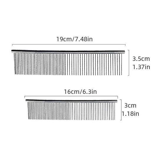 Stainless Steel Pet Grooming Comb Removes Loose Knotted Hair Dogs Cats