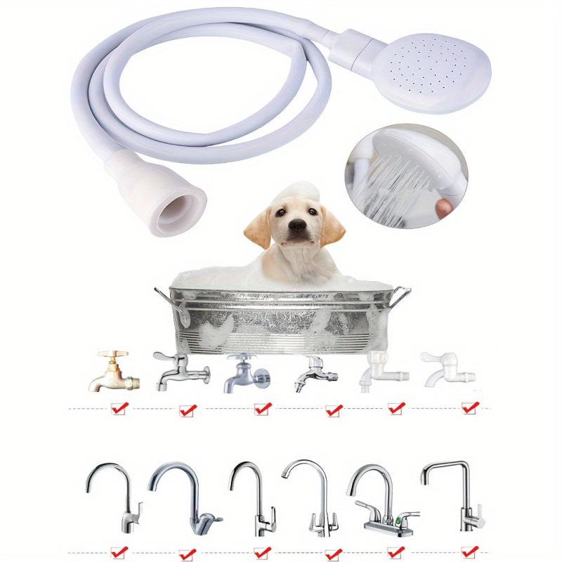 Dog Shower Attachment Pet Shower Head Rubber Handheld Dog Shower Bathing Sprayer