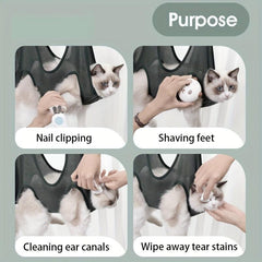 Adjustable Pet Hammock Restraint Bag for Grooming