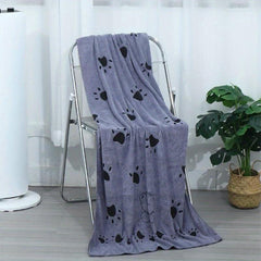 Absorbent Microfiber Dog Bath Towel with Cartoon Print