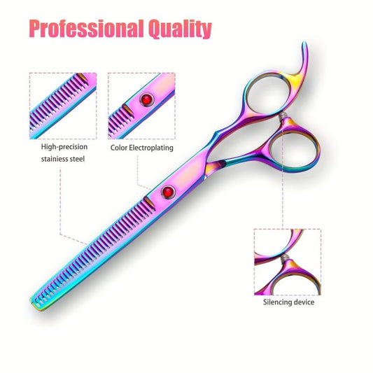 Rainbow Dog Grooming Scissors Thinning Shears Hair Grooming Tools