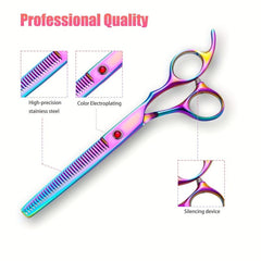 Rainbow Dog Grooming Scissors Thinning Shears Hair Grooming Tools