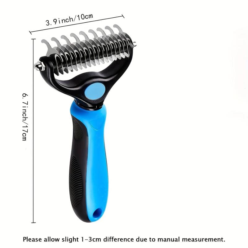 2-in-1 Pet Grooming Tool for Dogs and Cats Shedding Brush Comb