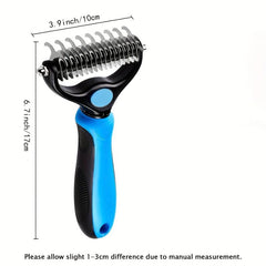 2-in-1 Pet Grooming Tool for Dogs and Cats Shedding Brush Comb