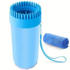 Dog Paw Cleaner Portable Towel Brush for Dogs Cats
