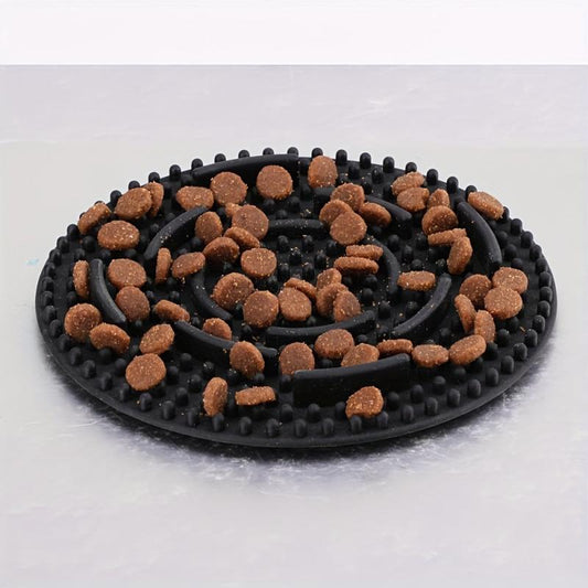 2pcs Round Soft Silicone Pet Slow Feeder