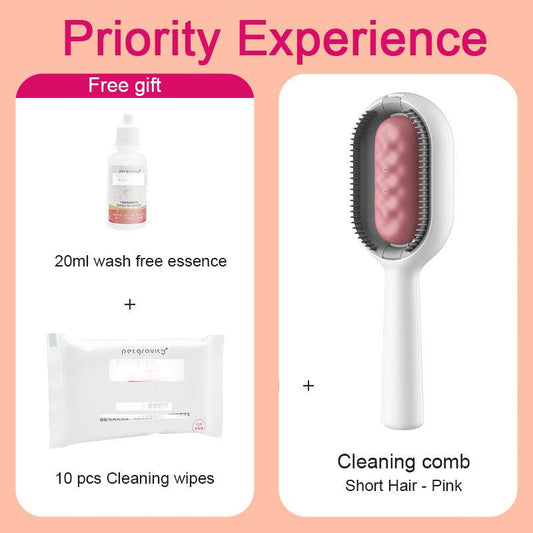 4-in-1 Pet Grooming Comb with Water Tank, Double Sided Hair Removal Brush