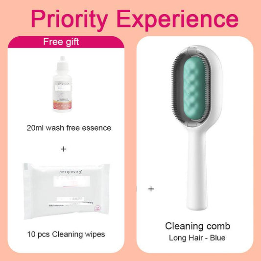 4-in-1 Pet Grooming Comb with Water Tank, Double Sided Hair Removal Brush