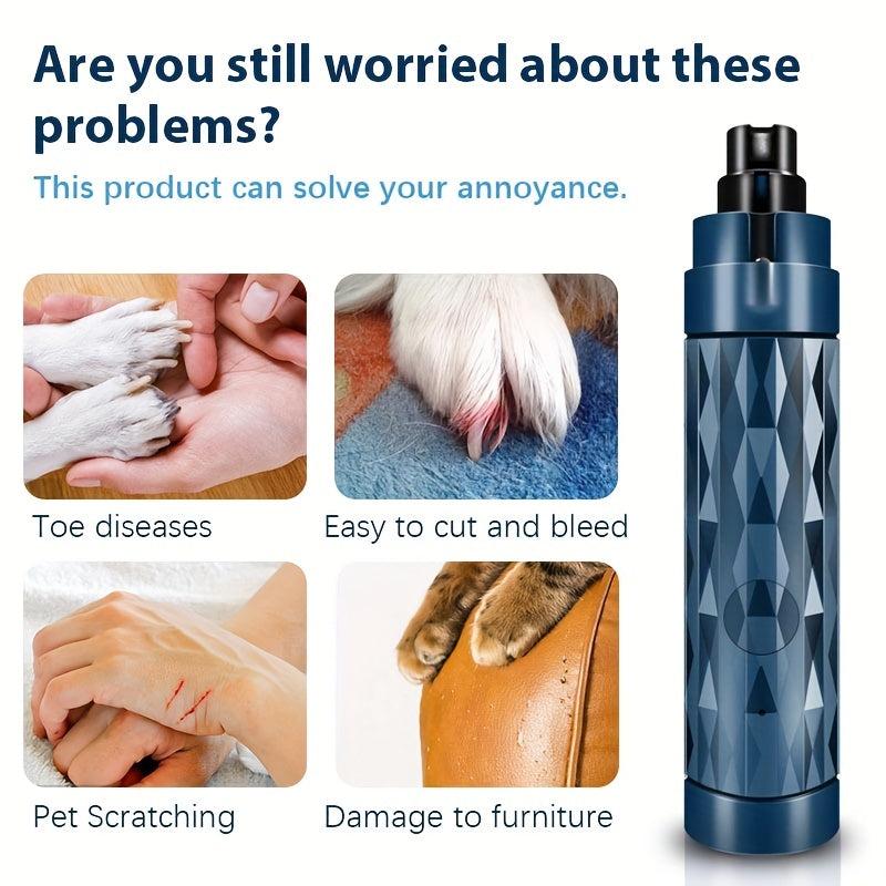Rechargeable Pet Nail Grinder with LED Light for Cats & Dogs