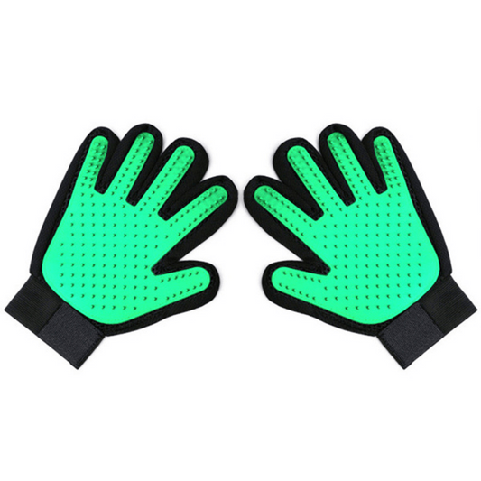 Dog Hair Removal Glove and Slicker Brush Set
