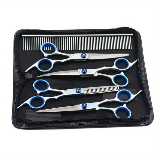 5pcs Pet Grooming Scissors Set Thinning/Straight/Curved for Dog Grooming